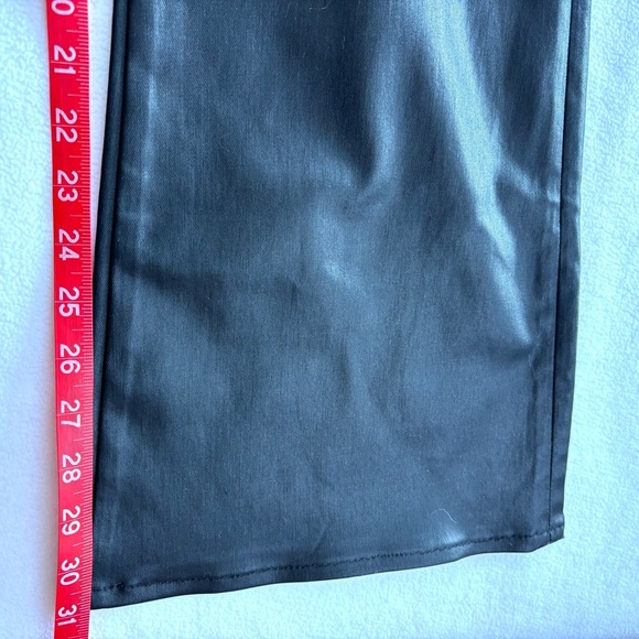 Kut From The Kloth Retro Black Shiny Matte Highrise Flare Faux Leather Pant (12) - Picture 16 of 16